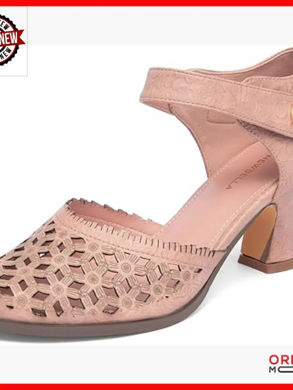 Vintage Mary Jane Pumps with Adjustable Ankle Strap, Flared Heels